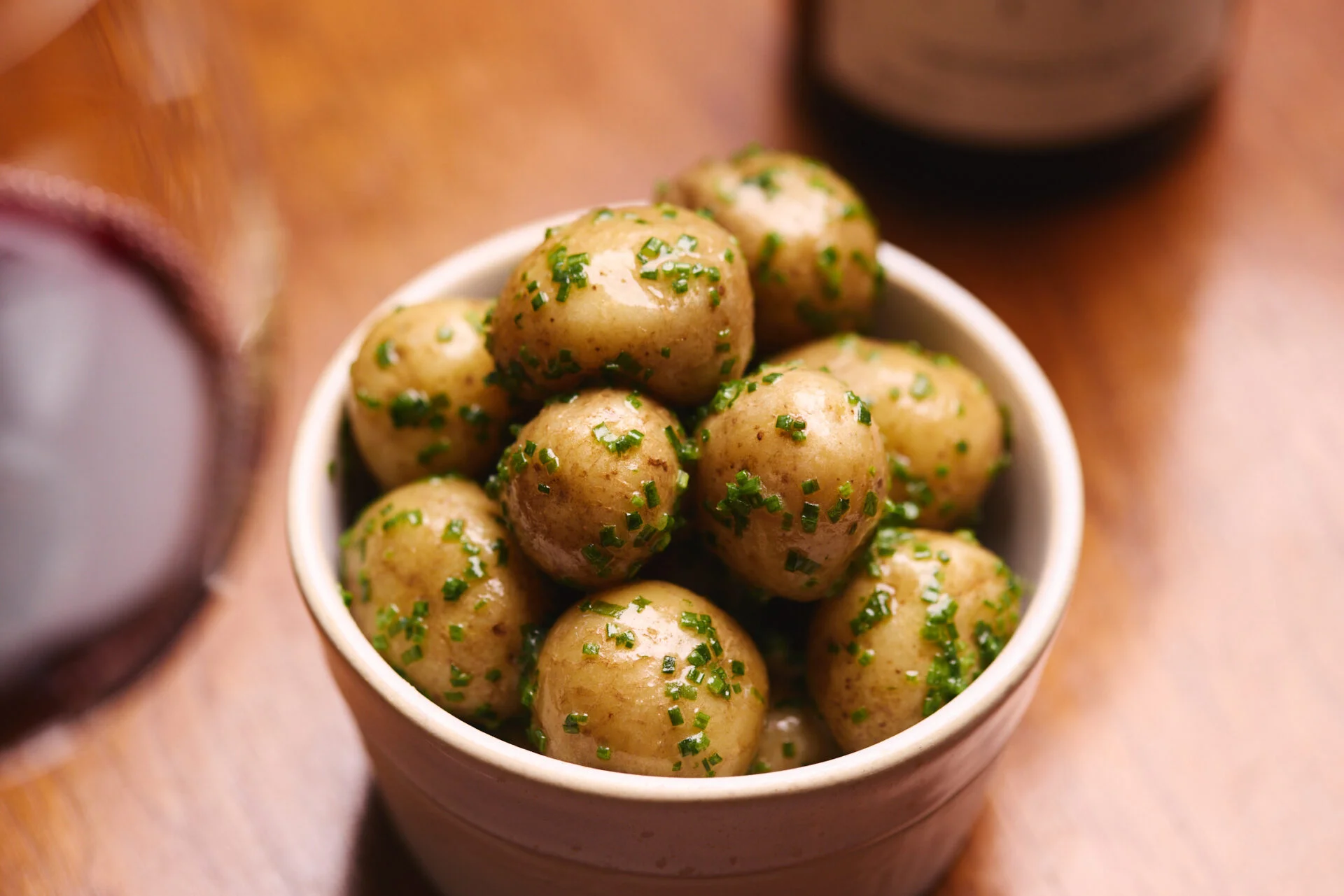 New Potatoes, Smoked Butter & Chives dish